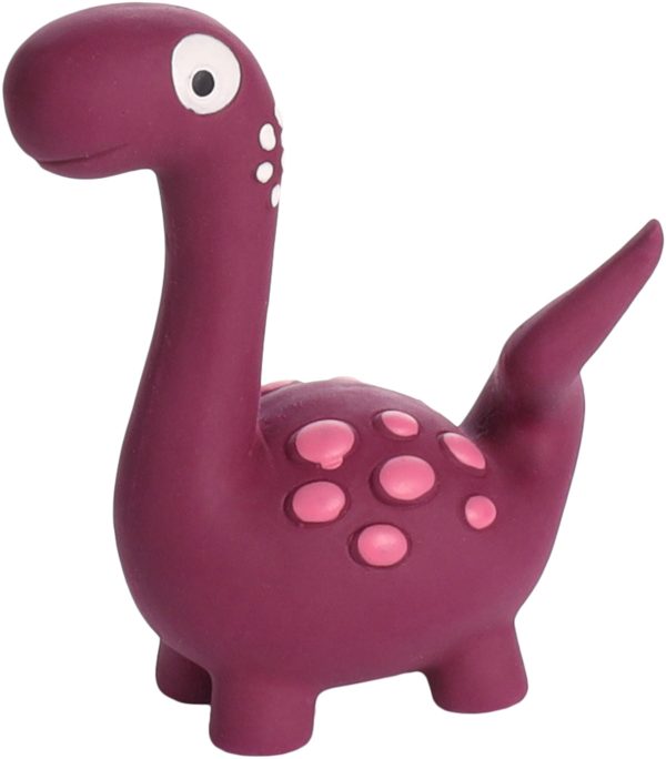 FLAMINGO latex igračka za pse Dino, zvučna, ljubičasta, 6,5x12,5x15cm Online Hot Sale