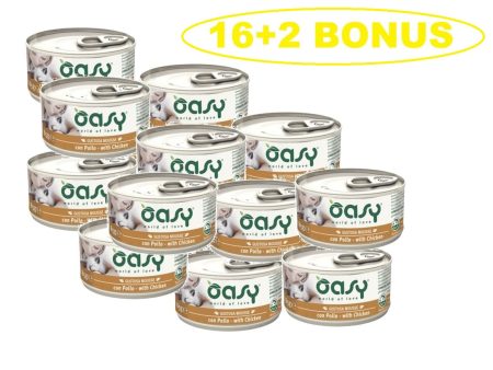 OASY Tasty Mousse s piletinom, 85g, 16+2 BONUS Hot on Sale