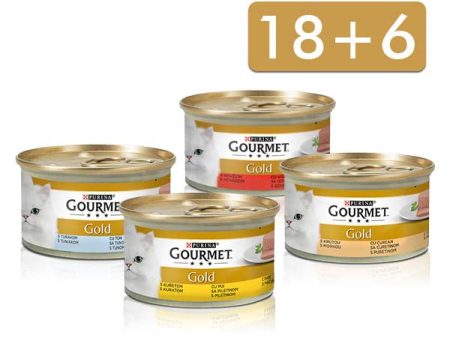 GOURMET Gold s piletinom, mousse, 85g 18 + 6 BONUS Online Sale