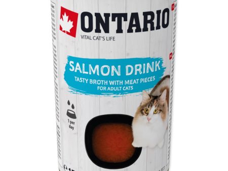 ONTARIO Cat Salmon Drink, napitak s komadićima lososa, 135g Hot on Sale