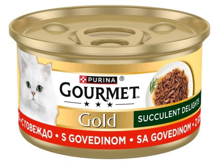 GOURMET Gold Succulent Delights, komadići s govedinom u umaku, 85g For Discount