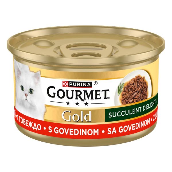 GOURMET Gold Succulent Delights, komadići s govedinom u umaku, 85g For Discount