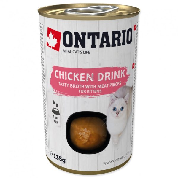 ONTARIO KITTEN Chicken Drink, napitak s komadićima piletine, 135g Hot on Sale