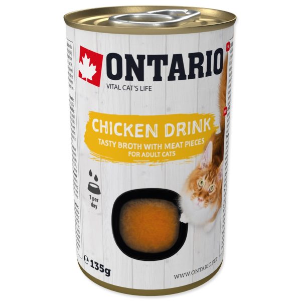 ONTARIO Cat Chicken Drink, napitak s komadićima piletine, 135g Online Hot Sale