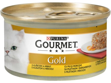 GOURMET Gold Savoury Cake  s piletinom i mrkvom, komadići u umaku, 85g Online Sale