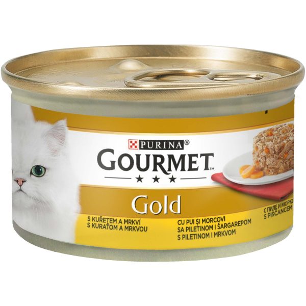 GOURMET Gold Savoury Cake  s piletinom i mrkvom, komadići u umaku, 85g Online Sale