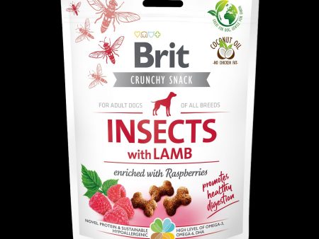 BRIT Crunchy poslastica, insekti s janjetinom, obogaćeno malinama, 200g Sale