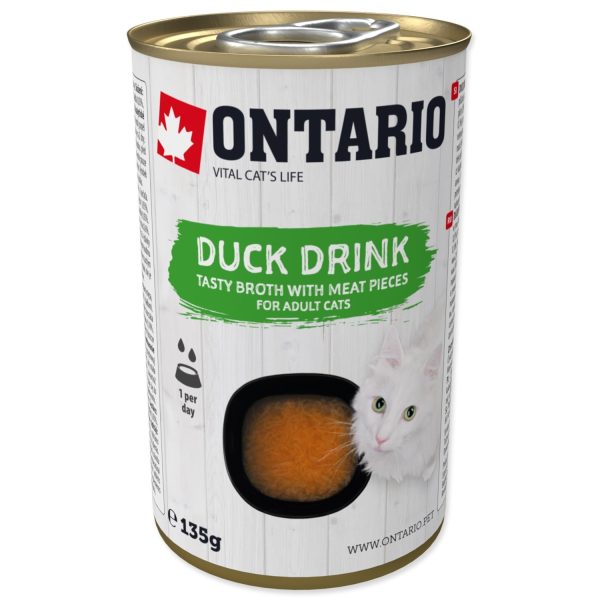 ONTARIO Cat Duck Drink, napitak s komadićima pačetine, 135g For Sale