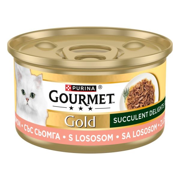 GOURMET Gold Succulent Delights, komadići s lososom u umaku, 85g Online Sale