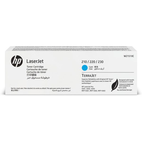 HP Extra High Capacity Cyan Contract Toner Cartridge, 5500 pages, w TerraJet Technology, for HP Color LaserJet Pro 4201, Color LaserJet Pro 4203 Online Sale