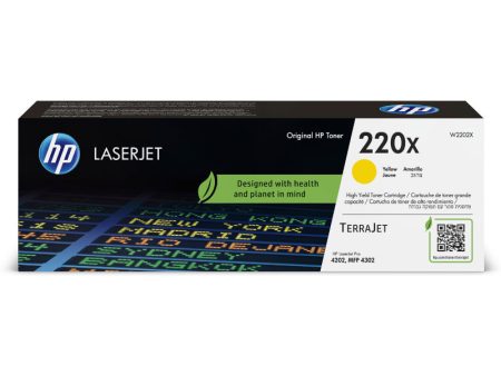 HP 220X High Capacity Yellow Toner Cartridge, 5500 pages, for HP Color LaserJet Pro 4301, 4302, 4303 Discount